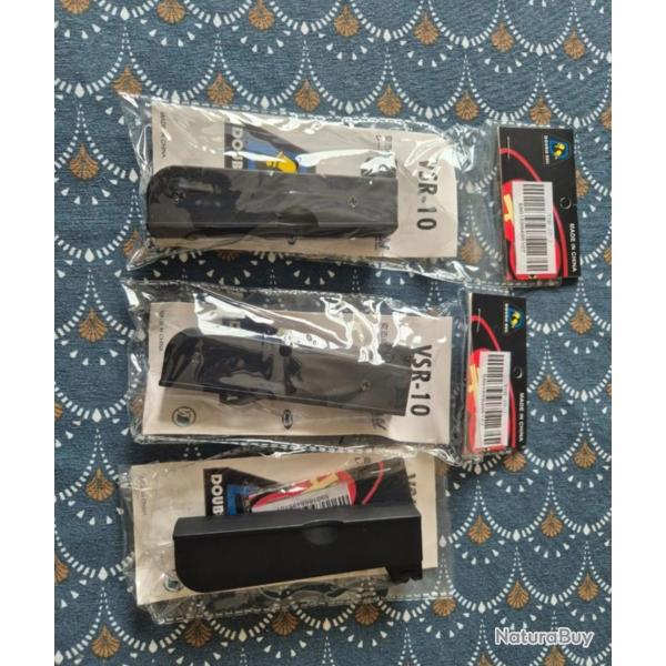 Vends 3 chargeurs neufs vsr 10 de marque double bell.