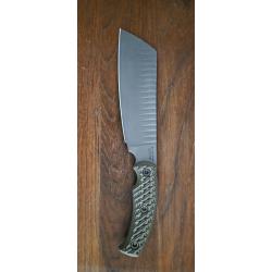 Couteau RMJ Tactical Fixed Blade: Da Choppa - Tungsten - Dirty Olive - Acier 80CRV2