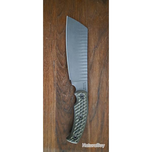 Couteau RMJ Tactical Fixed Blade: Da Choppa - Tungsten - Dirty Olive - Acier 80CRV2