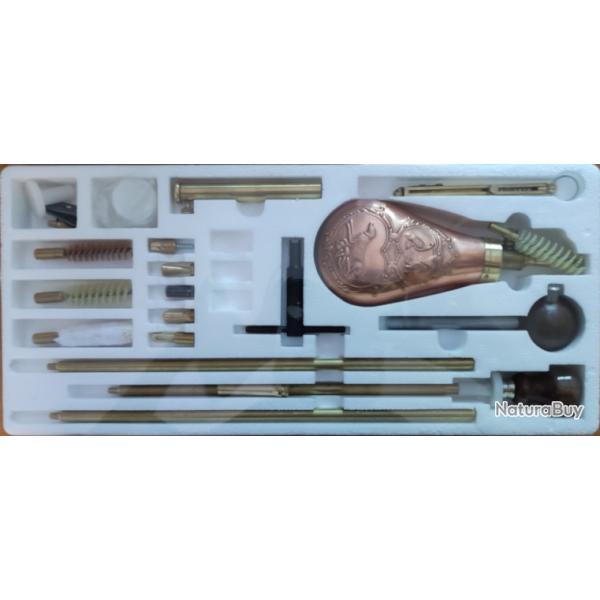 coffret accessoires et nettoyage pour revolver poudre noire