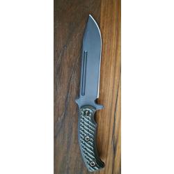 Couteau RMJ Tactical Fixed Blade: Combat Africa - Tungsten - Dirty Olive - Acier 80CRV2