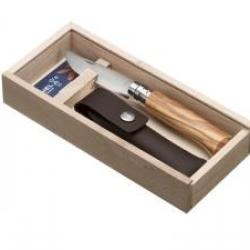 Couteau pliant OPINEL plumier n&deg;08 olivier avec &eacute;tui