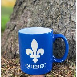 Mug Bleu "Fleur de Lys" Qu&eacute;bec
