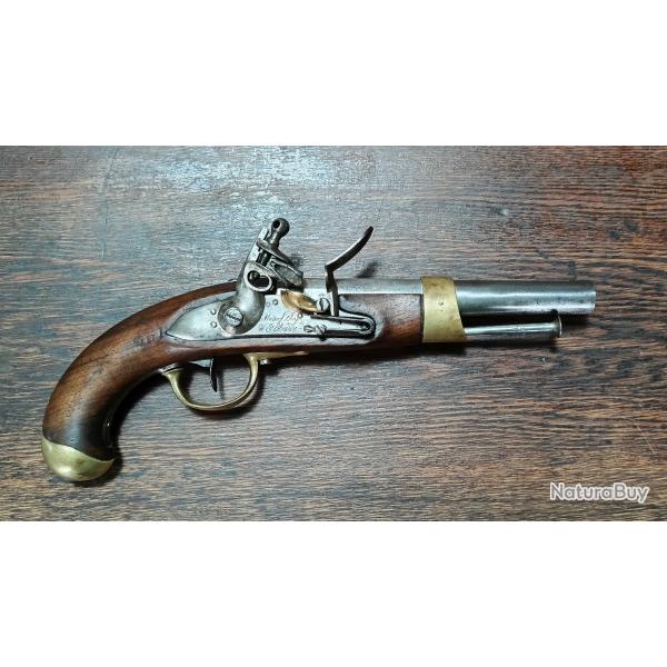 Pistolet cavalerie ou d'ar�on � silex - an 9 / an 13 - St Etienne 1810 - Empire Napol�on - TBE