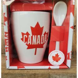 MUG TH&Eacute; CANADA avec petite cuill&egrave;re