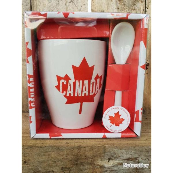 MUG TH� CANADA avec petite cuill�re