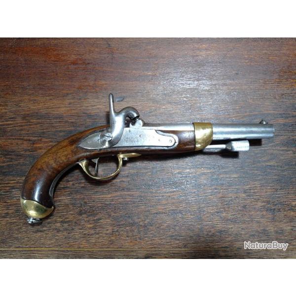 Pistolet cavalerie � percussion mod�le 1822 T bis - monomatricule Tulle Ch�tellerault 1838-54 - TBE