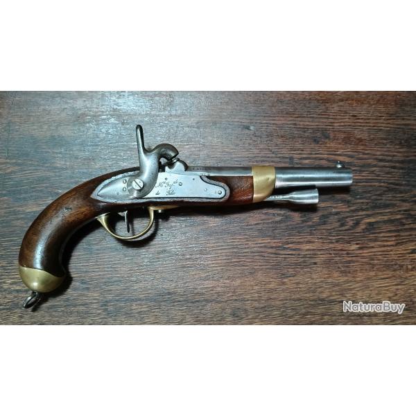 Pistolet cavalerie � percussion mod�le 1822 T bis - monomatricule Tulle Ch�tellerault 1838-54 - TBE