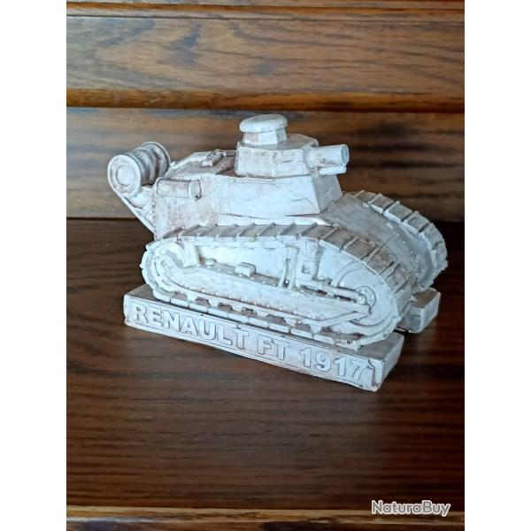 Char Renault FT 17 blanc � peindre 13 x 8 cm