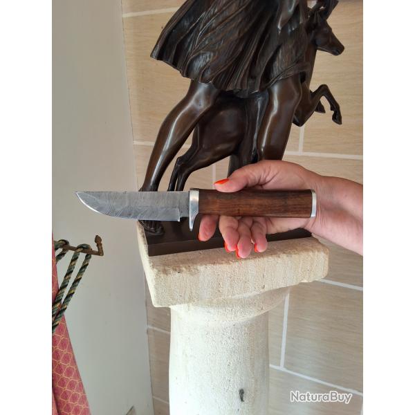 Couteau de chasse artisanal Damas