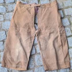 Ancien sur pantalon cuissard MANUFRANCE Chasse grosse toile vintage ann&eacute;es 1940