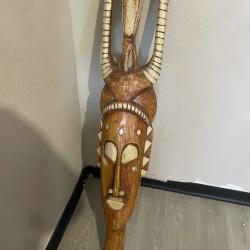Masque africain decoration murale art africain masque ancien Afrique