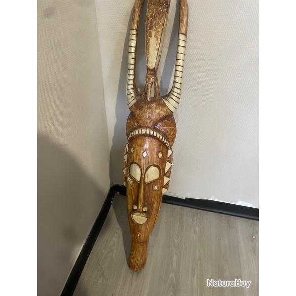 Masque africain decoration murale art africain masque ancien Afrique