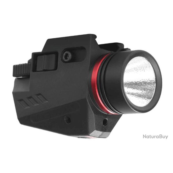 Lampe Laser LED 150 Lumens 2 en 1 longue port�e noire Aegon