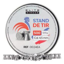 500 Plombs plats Stand de Tir 4.5mm Elite Airgun