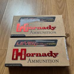 Lot 2 bo&icirc;tes neuves hornady 450 marlin levier &eacute;volution FTX 325 gr