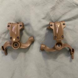 Helmet rail adapter for headset