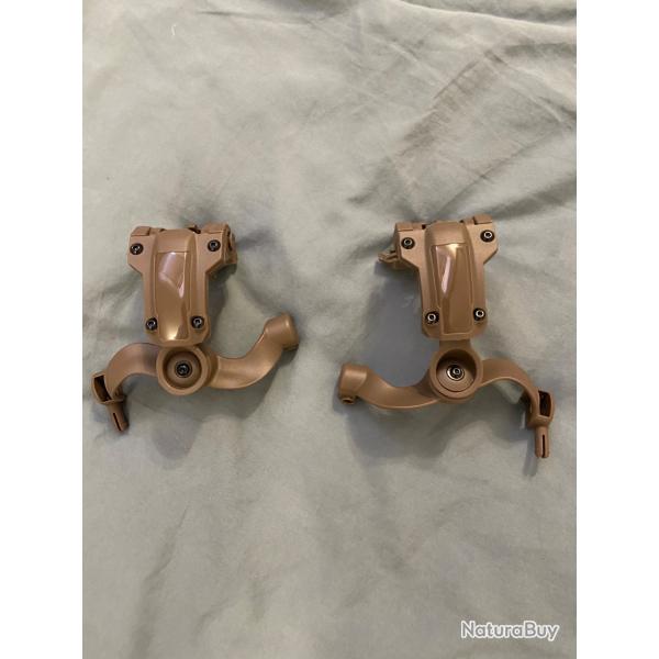 Helmet rail adapter for headset