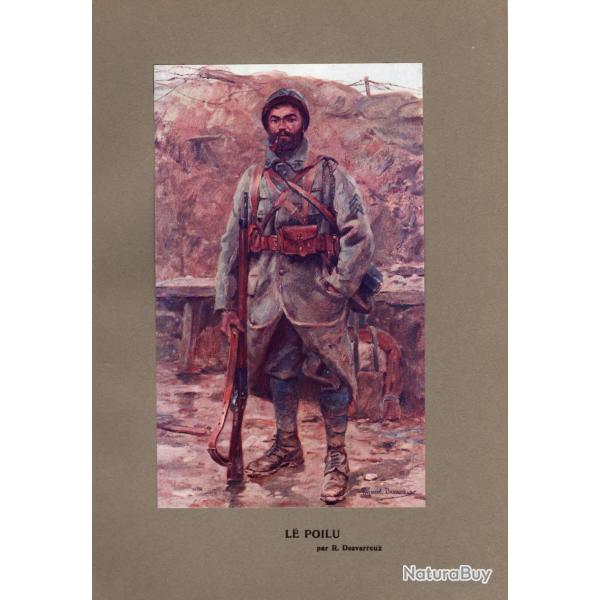 Gravure Affiche "Le Poilu" par R. Desvarreux -N�84xx