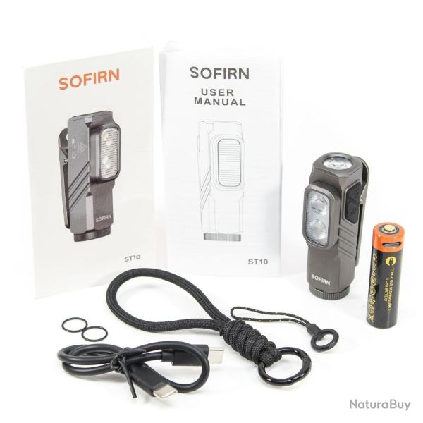 Lampe Torche Mini ST10 1000Lm �clairage Avant Lat�ral Magnet *Ench�re* Tailcap GRIS Outdoor Sofirn