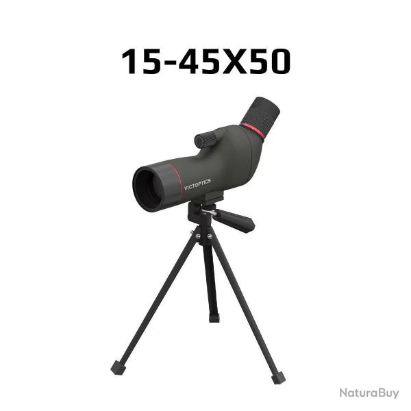 Victoptics 15-45x50 Longue Vue Bak7 Fmc Zoom Etanche Ipx4 Puissant Compacte