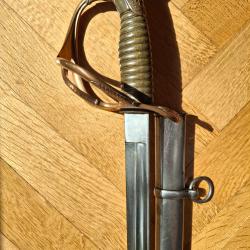 SABRE 1854-82 D'OFFICIER DE DRAGON / CUIRASSIER Troisi&egrave;me R&eacute;publique.