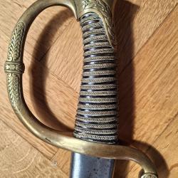 SABRE D'OFFICIER DE CANONNIERS MONT&Eacute;S, mod&egrave;le 1829, Monarchie de Juillet.