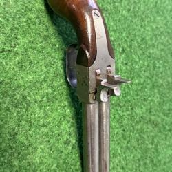 PISTOLET A COFFRE  DOUBLE CANON  CALIBRE 12 MM  19 &Egrave;ME