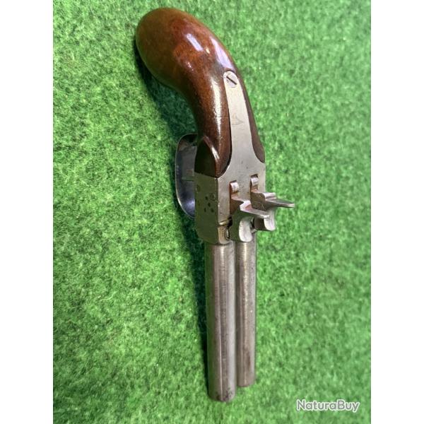PISTOLET A COFFRE  DOUBLE CANON  CALIBRE 12 MM  19 �ME