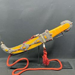 ANCIEN MAGNIFIQUE POIGNARD KOUMMYA DU MAROC, CIRCA 1920, MAGHREB, AFRIQUE, ARGENT, CORAIL