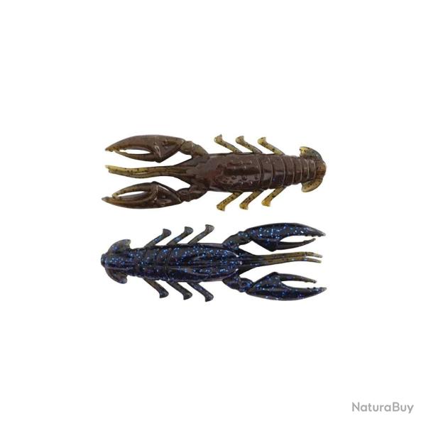 Leurre Souple X-Zone Scented Stealth Craw 6,5cm 6,5cm 4g Par 6 black blue flakes/green pumpkin lamin