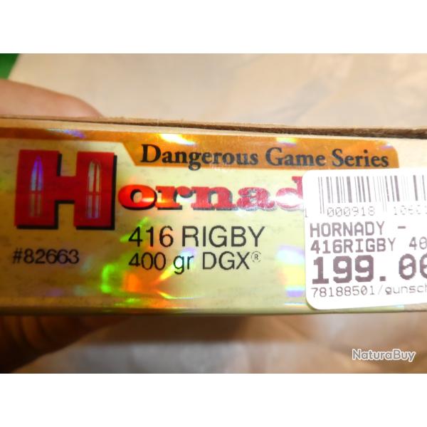 boite de 20 cartouches Hornady 416 Rigby