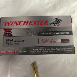 2 bo&icirc;te Winchester 22 hornet 45gr