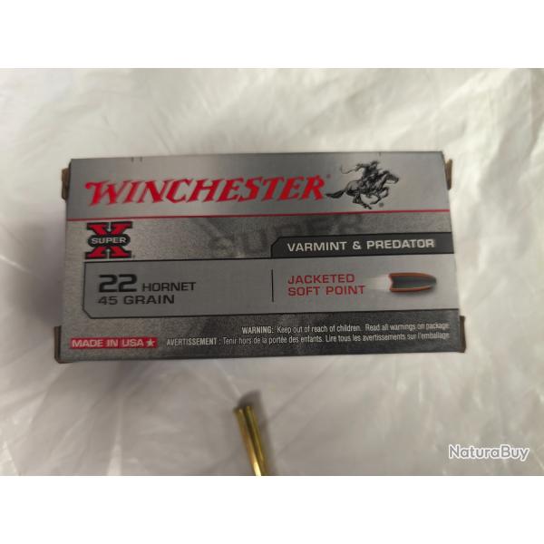 2 bo�te Winchester 22 hornet 45gr