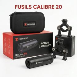 PACK CAMERA D'ACTION HIKMICRO HIKCAM A7E + SUPPORT CANON CALIBRE 20