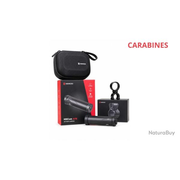 PACK CAMERA D'ACTION HIKMICRO HIKCAM A7E + SUPPORT CANON CARABINE