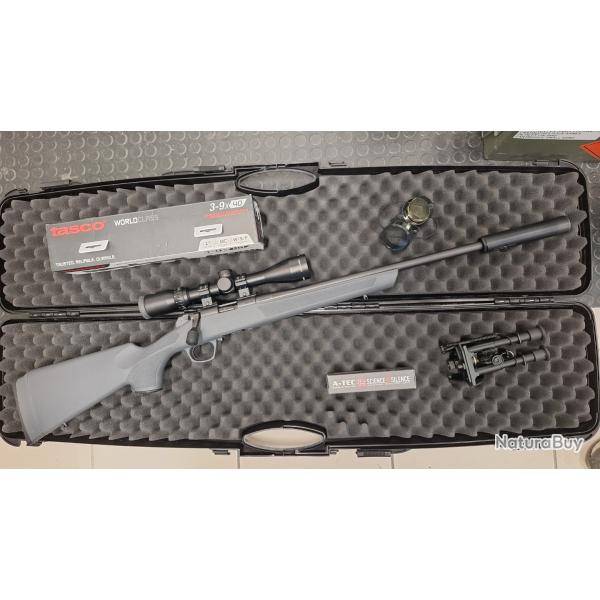 Pack CVA Rimfire basic 22LR + lunette Tasco 3-9x40 + Rds A-TEC + mallette