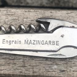 Couteau Limonadier ENGRAIS MAZINGARBE Tire-Bouchon Publicitaire  (PRADEL)