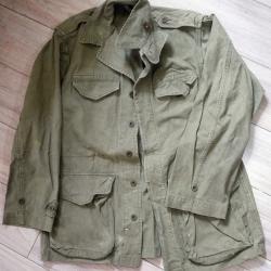 Veste de combat Mle 47/52 Alg&eacute;rie Indochine - Arm&eacute;e Fran&ccedil;aise TTA - Authentique