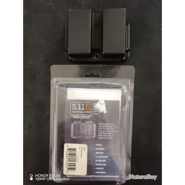 DOUBLE PORTE CHARGEUR 5.11 POUR CHARGEUR GLOCK 9MM/40