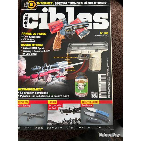 Colt Kingcobra, CZ P10, Benchmade... revue tir CIBLES no 598 janvier 2020