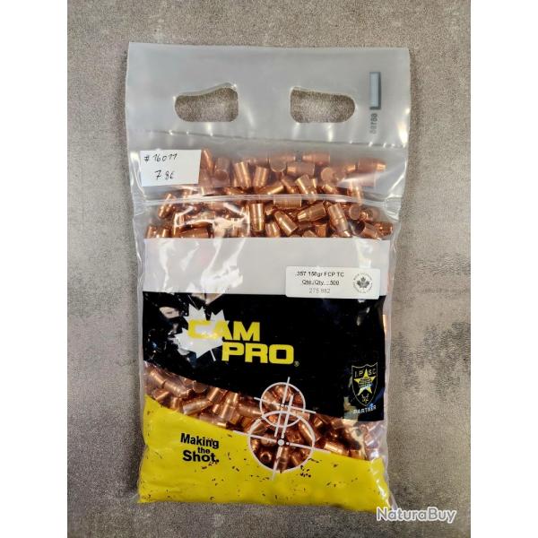 OGIVES CAM-PRO .357 158GR FCP TC X 500