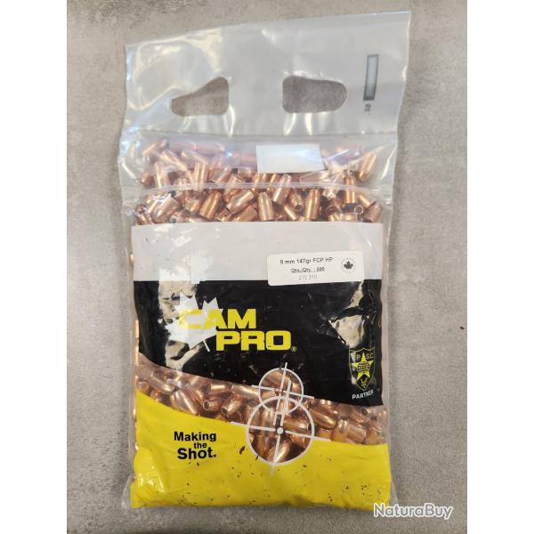 OGIVES CAM PRO 9MM 355 147GR FCP HP X 500