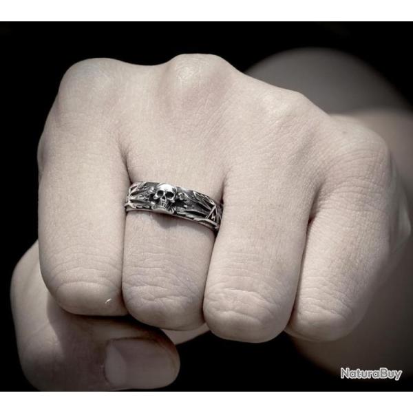 BAGUE TETE DE MORT BIKERS taille 10