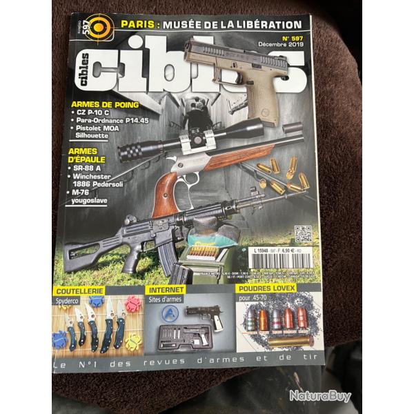 CZ P-10 C, Spyderco, Pedersoli... revue tir CIBLES no 597 d�cembre 2019