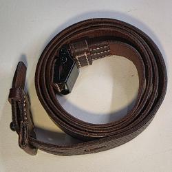 Copie de bretelle K98 en cuir marron