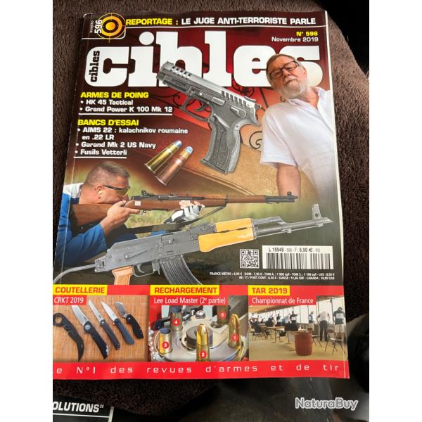 HK 45, Garand MK2, TAR 2019... revue tir CIBLES no 596 novembre 2019