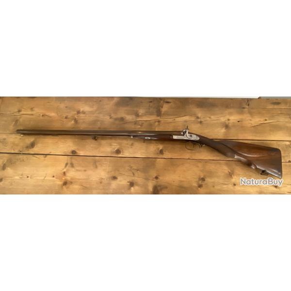 Fusil "LEPAGE MOUTIER" a poudre noire, canon DAMAS aves sa baguette d'origine