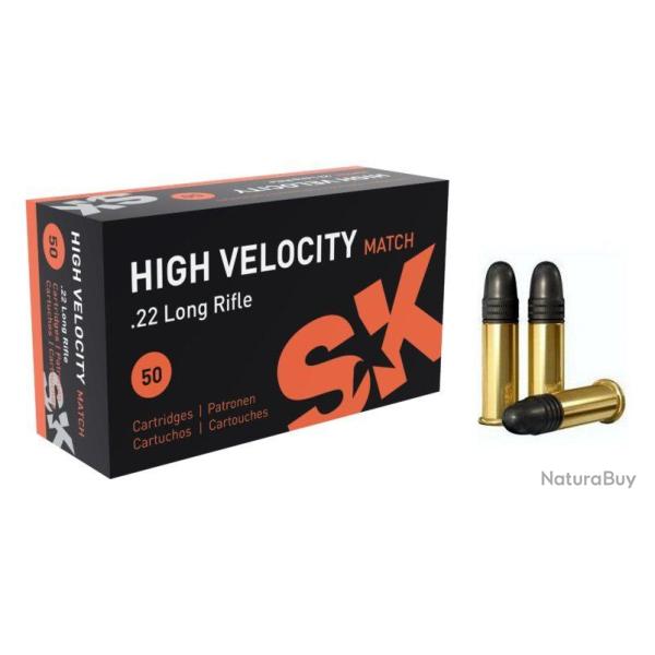 Cartouches SK High Velocity Match cal. 22 LR 500