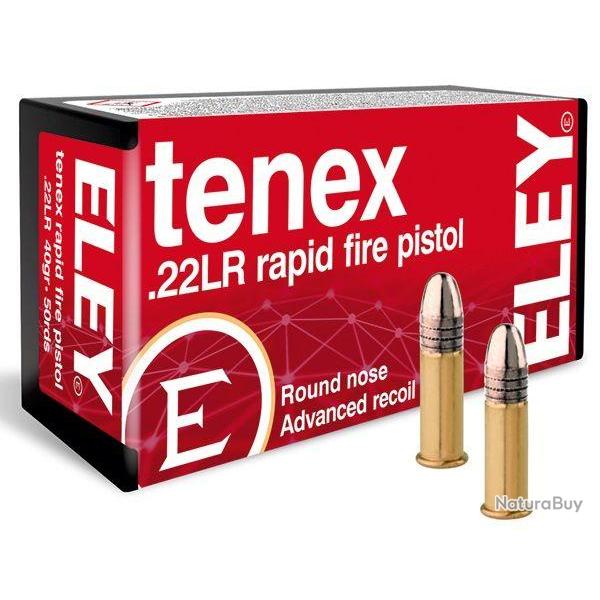 Cartouches Eley Tenex cal. 22 LR rapide fire pistol x50 10 boites pour 500 munitions